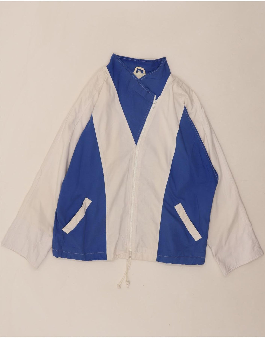VINTAGE Womens Tracksuit Top Jacket UK 20 2XL Blue Colourblock Vintage Vintage and Second-Hand Vintage from Messina Hembry 