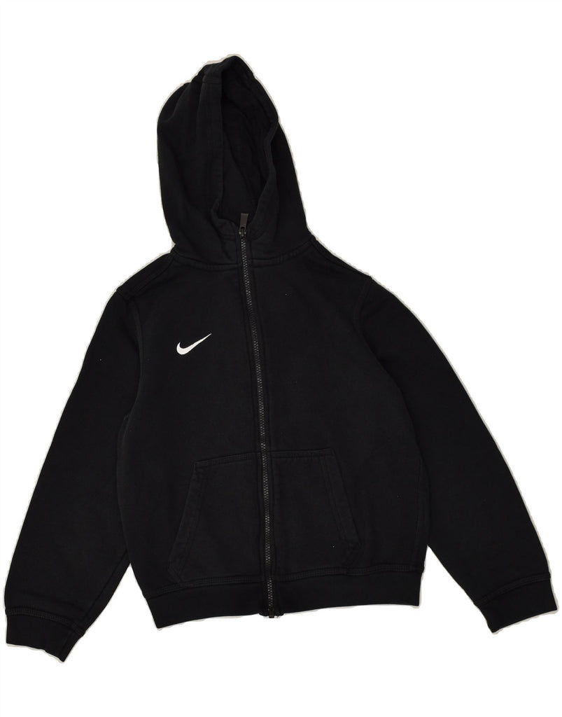 NIKE Boys Zip Hoodie Sweater 10-11 Years Medium Black Cotton | Vintage Nike | Thrift | Second-Hand Nike | Used Clothing | Messina Hembry 