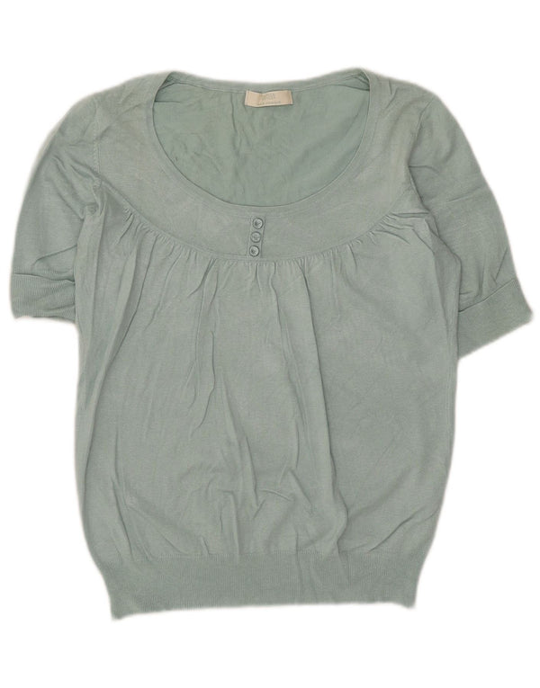 Marks & Spencer Womens Blouse Top UK 16 Large Green Viscose