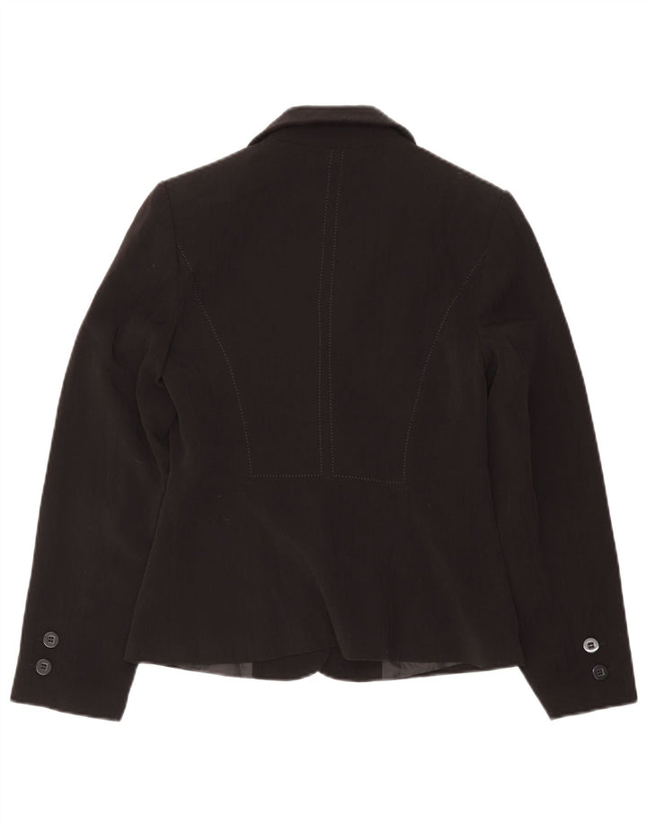 Marks & Spencer Womens 2 Button Blazer Jacket UK 8 Small  Black Polyester