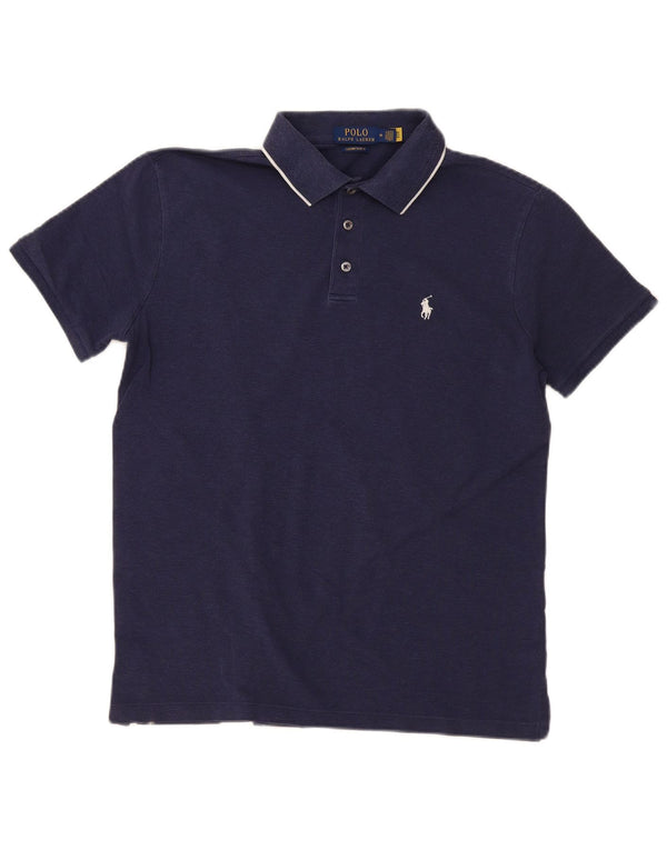 Polo Ralph Lauren Mens Custom Slim Fit Shirt Medium Navy Blue Cotton
