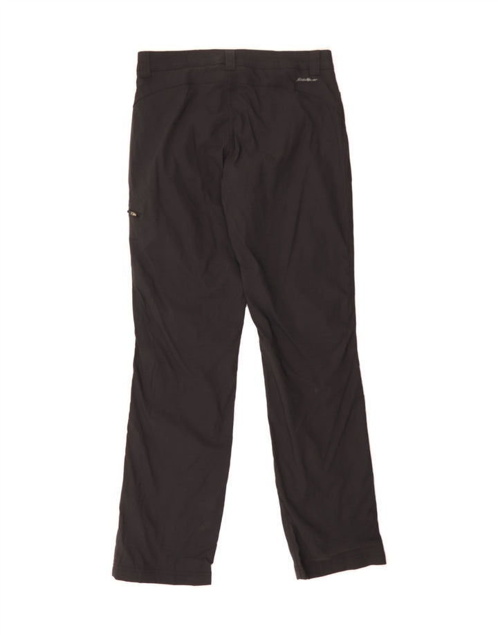 EDDIE BAUER Womens Straight Cargo Trousers US 6 Medium W30 L32 Black Nylon Vintage Eddie Bauer and Second-Hand Eddie Bauer from Messina Hembry 