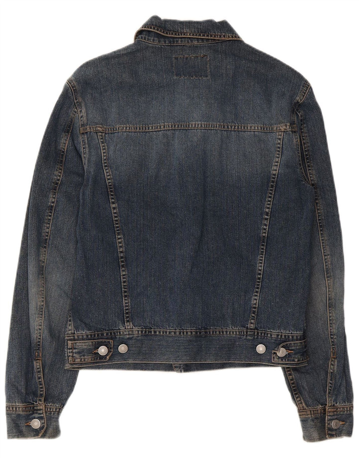 SISLEY Womens Denim Jacket UK 10 Small Blue Cotton