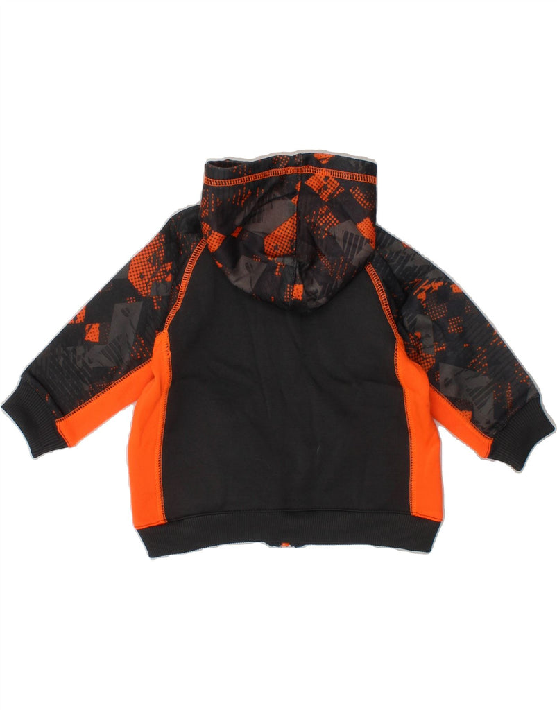 REEBOK Baby Boys Graphic Zip Hoodie Sweater 3-6 Months Black Polyester Vintage Reebok and Second-Hand Reebok from Messina Hembry 