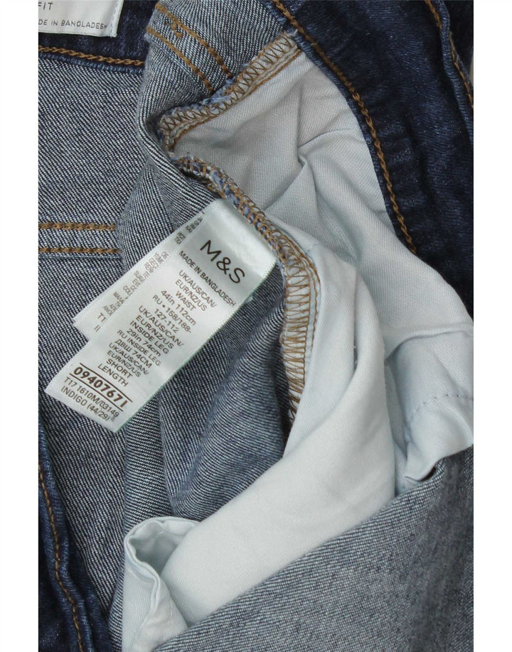 Marks & Spencer Mens Tapered Jeans W44 L29 Navy Blue Cotton