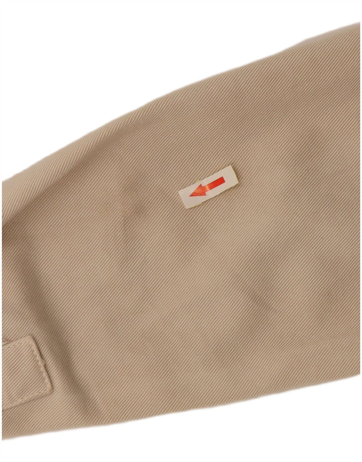 Zara Mens Denim Shirt Small Beige Cotton