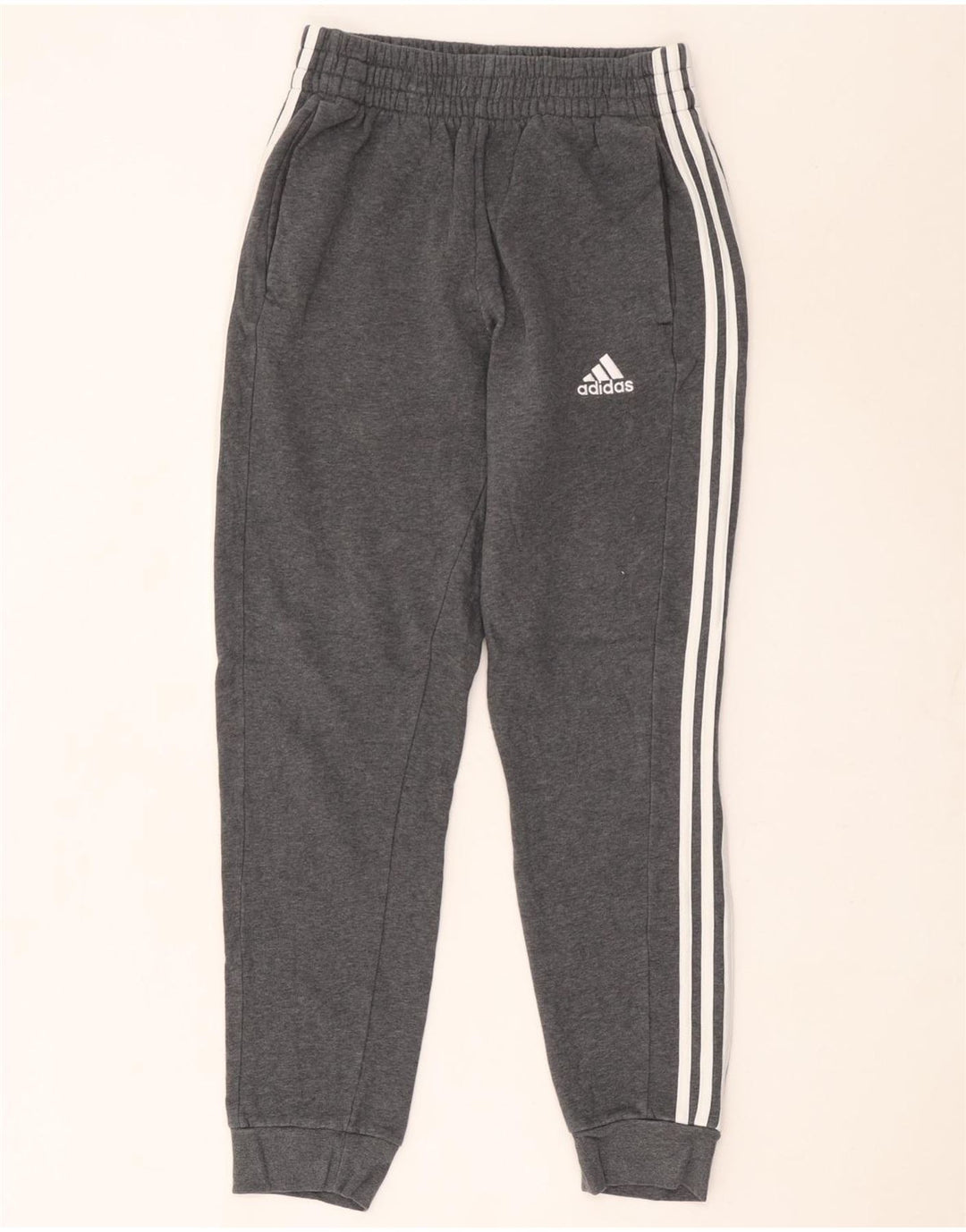 Adidas Mens Tracksuit Trousers Joggers Small Grey Cotton