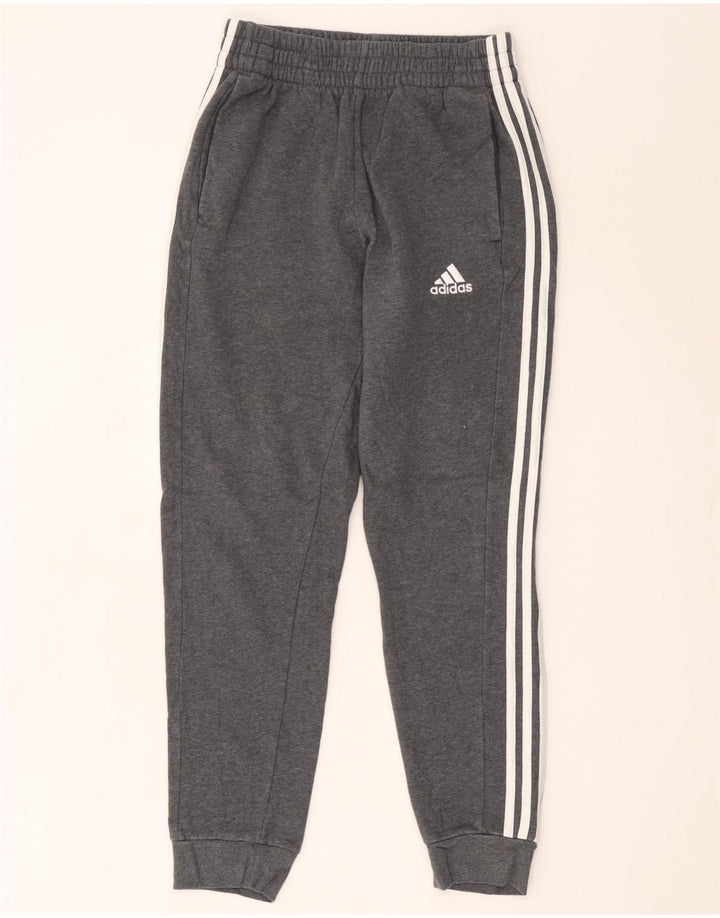 Adidas Mens Tracksuit Trousers Joggers Small Grey Cotton