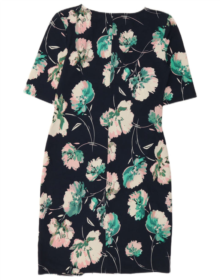 Phase Eight Womens Sheath Dress UK 14 Large  Navy Blue Floral Polyester