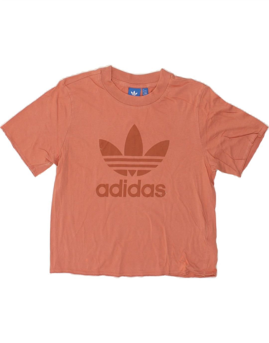 ADIDAS Womens Graphic T-Shirt Top UK 6 XS  Orange Cotton | Vintage Adidas | Thrift | Second-Hand Adidas | Used Clothing | Messina Hembry 