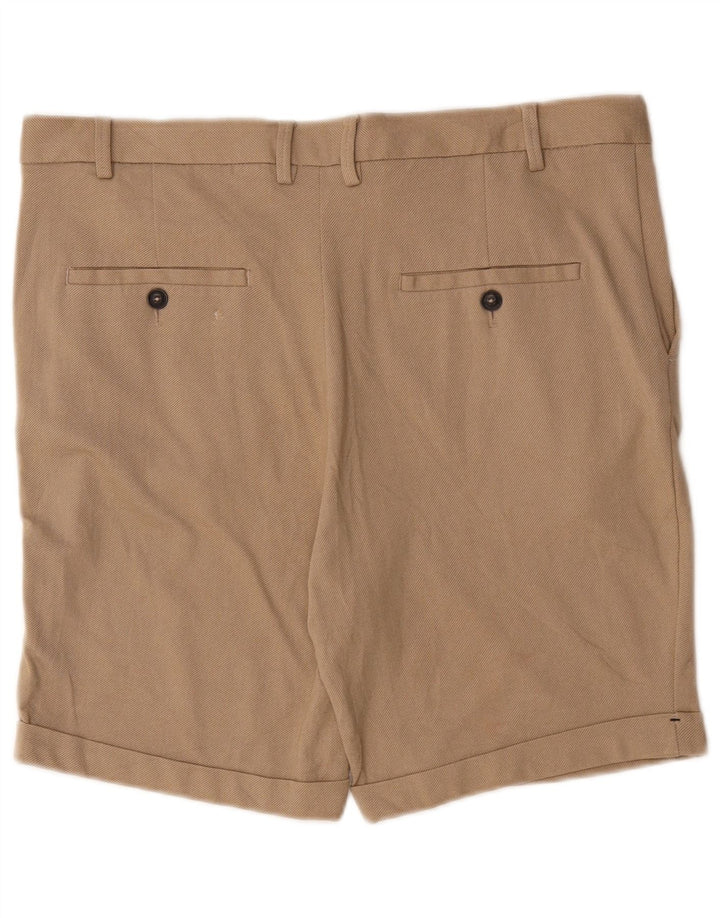 Zara Mens Chino Shorts EU 44 Large W34 Beige Viscose
