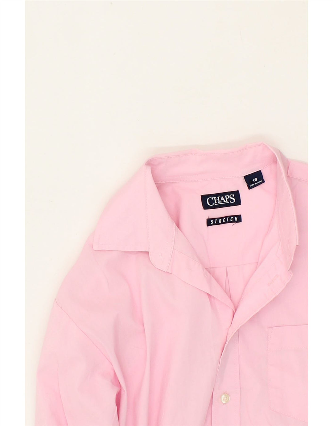 CHAPS Boys Stretch Shirt 15-16 Years Pink Cotton Vintage Chaps and Second-Hand Chaps from Messina Hembry 