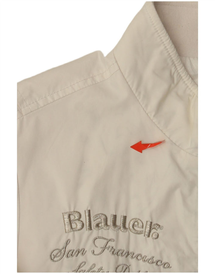 Blauer Girls Graphic Bomber Jacket 9-10 Years White Classic