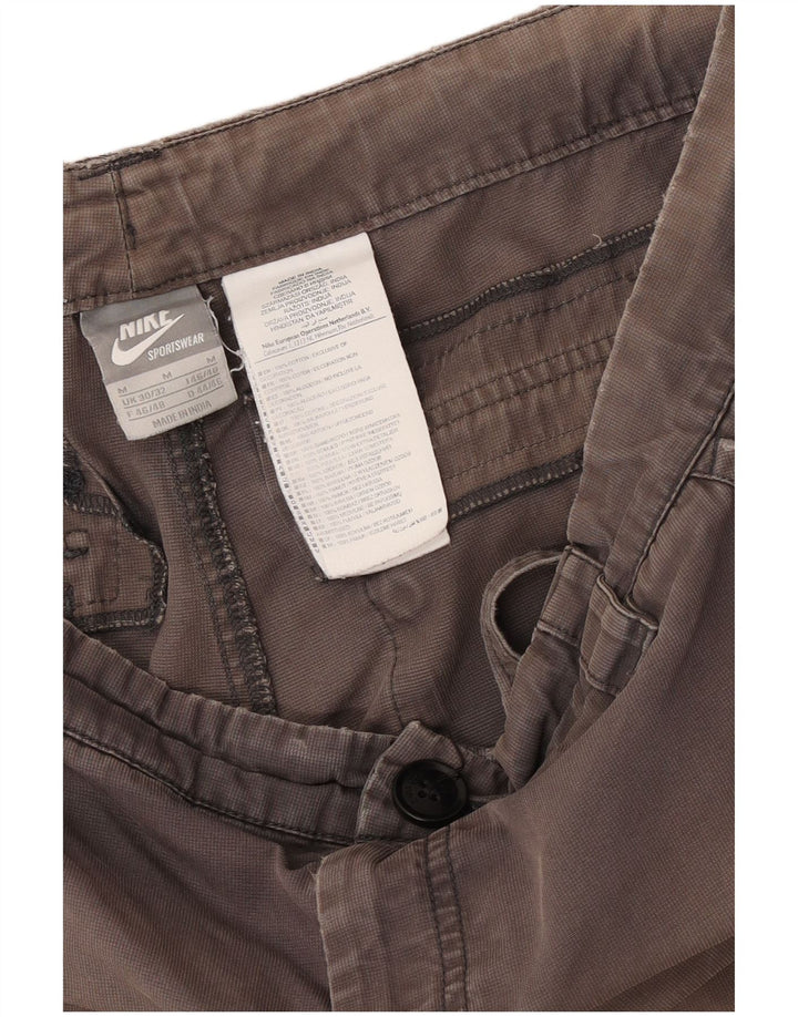 Nike Mens Cargo Shorts Medium W32  Brown Cotton