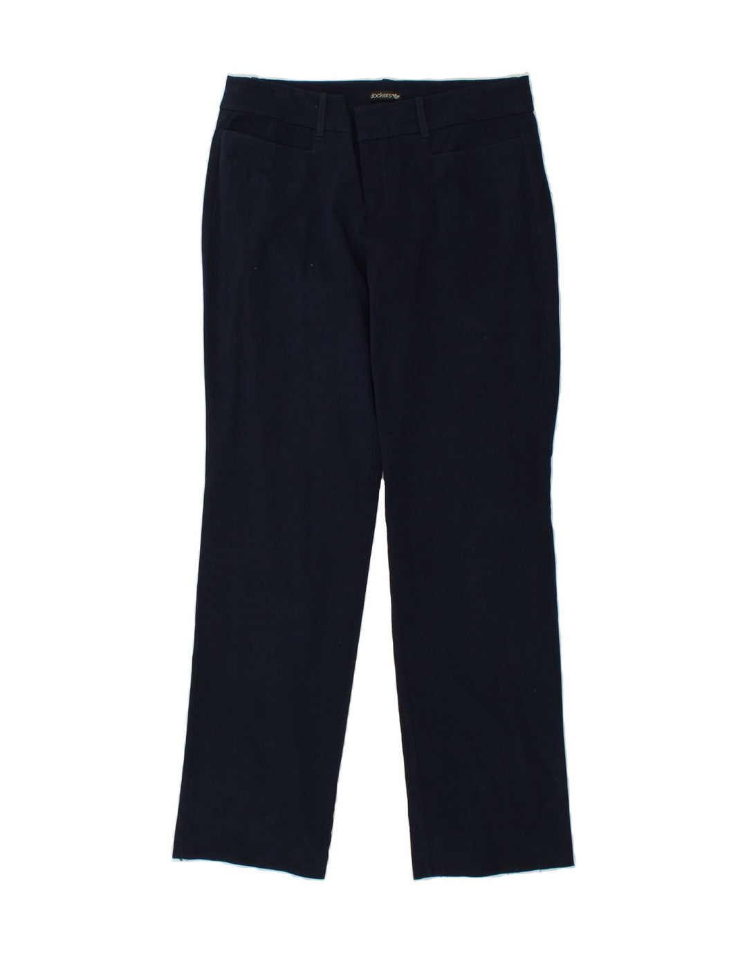 DOCKERS Womens Straight Casual Trousers W34 L34 Navy Blue Vintage Dockers and Second-Hand Dockers from Messina Hembry 