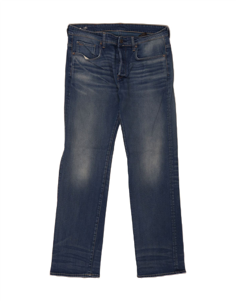 G-STAR Mens 3301 Straight Jeans W33 L34 Blue Cotton Vintage G-Star and Second-Hand G-Star from Messina Hembry 