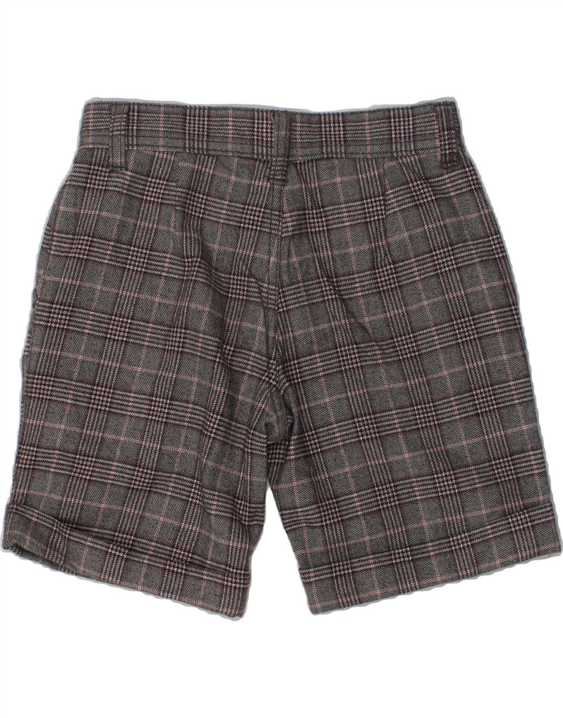 BENETTON Girls Casual Shorts 7-8 Years Medium W24  Grey Check Cotton | Vintage Benetton | Thrift | Second-Hand Benetton | Used Clothing | Messina Hembry 