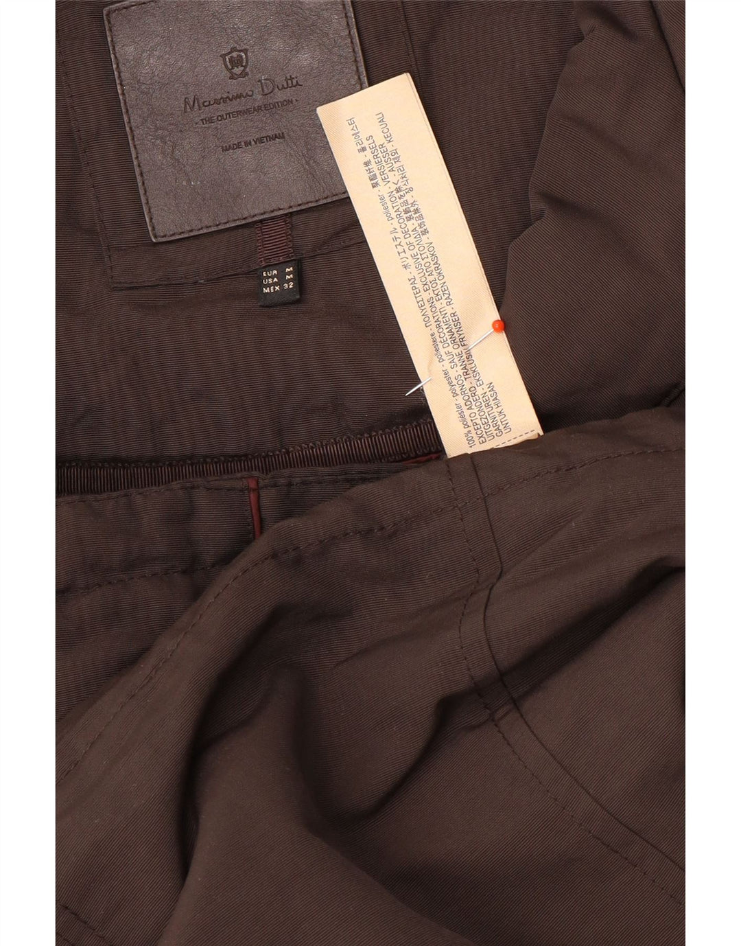 Massimo Dutti Womens Hooded Parka Jacket UK 14 Medium Brown Polyester