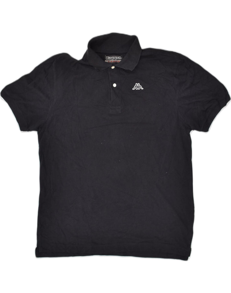 KAPPA Mens Polo Shirt Large Black Cotton | Vintage Kappa | Thrift | Second-Hand Kappa | Used Clothing | Messina Hembry 