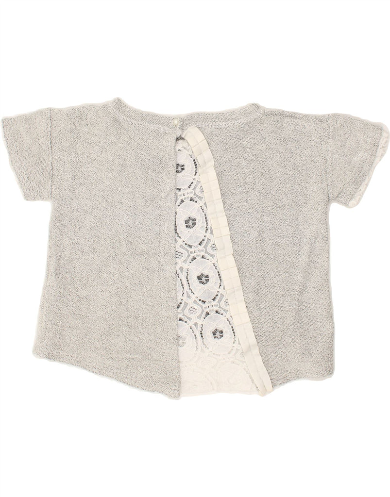 GAUDI Girls Blouse Top 7-8 Years Grey Flecked Cotton | Vintage Gaudi | Thrift | Second-Hand Gaudi | Used Clothing | Messina Hembry 