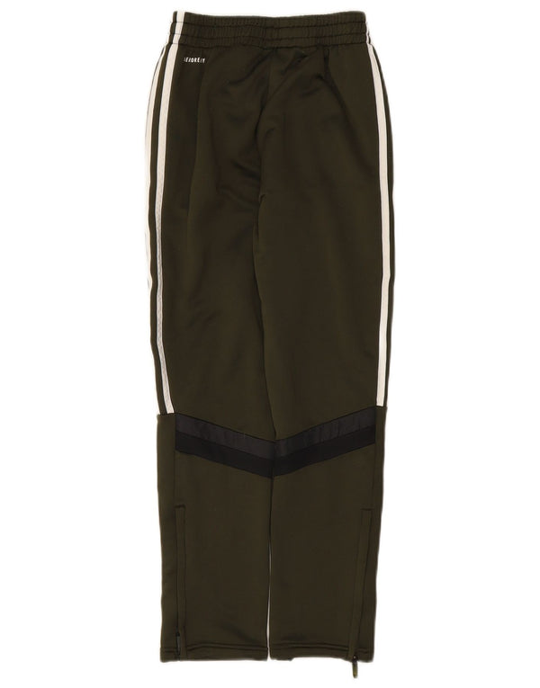 ADIDAS Boys Aeroready Tracksuit Trousers 11-12 Years  Green Colourblock