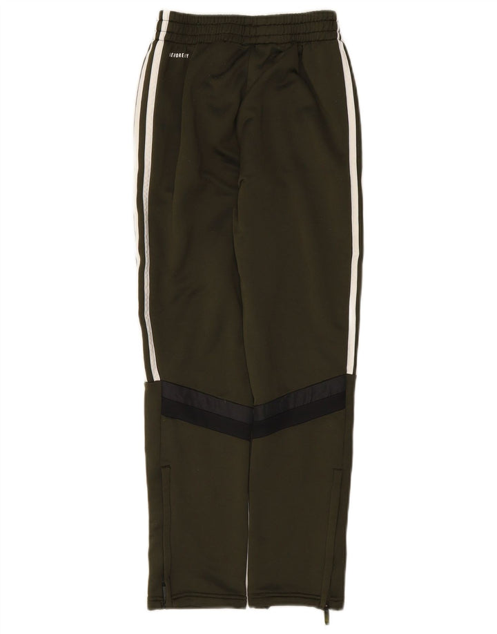 ADIDAS Boys Aeroready Tracksuit Trousers 11-12 Years  Green Colourblock
