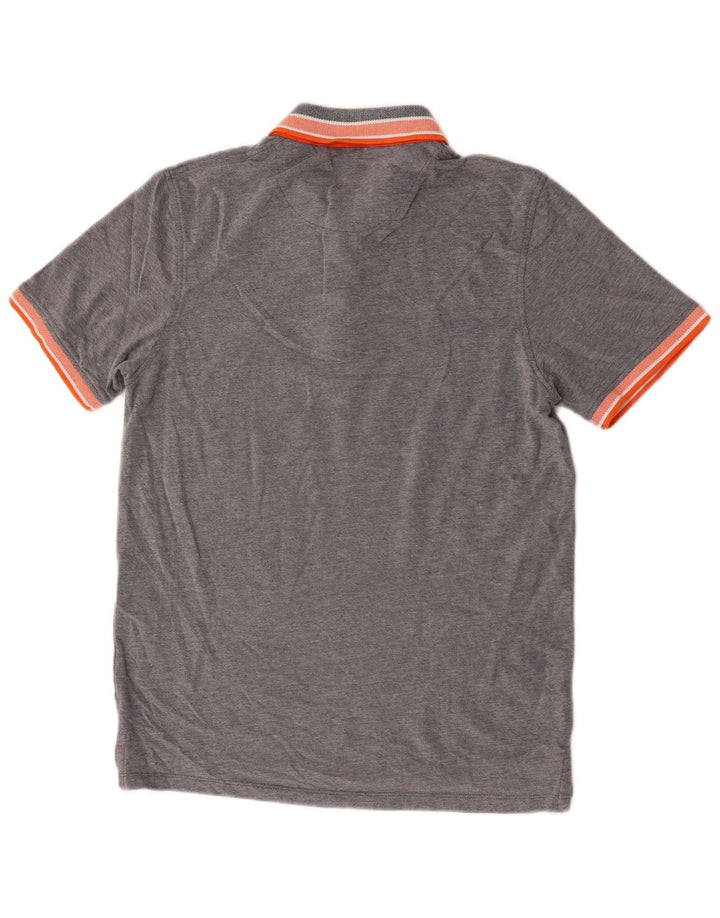 Jack & Jones Mens Polo Shirt Large Grey Cotton