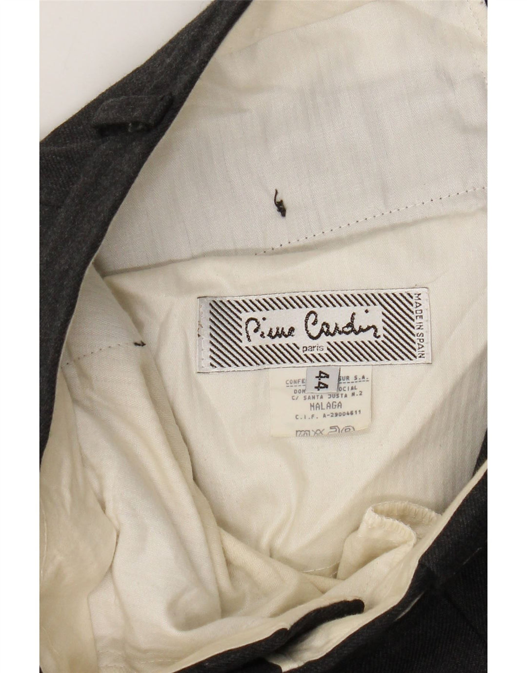 Pierre Cardin Mens Pegged Suit Trousers W32 L29 Grey Polyester