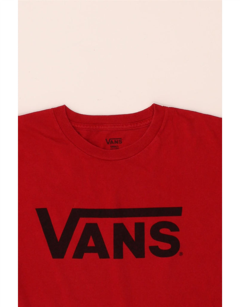 VANS Mens Graphic T-Shirt Top Small Red Vintage Vans and Second-Hand Vans from Messina Hembry 