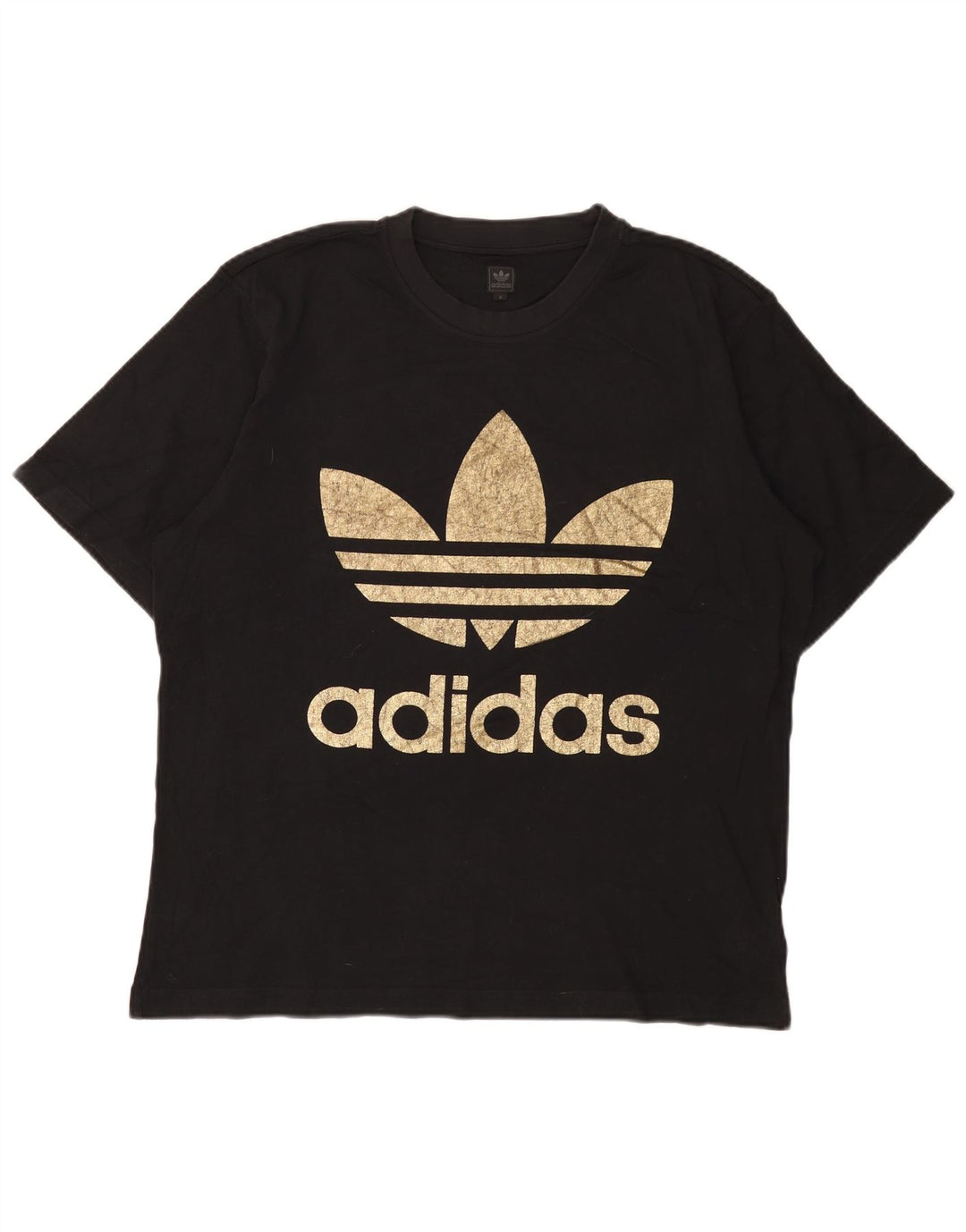 Adidas Mens Graphic T-Shirt Top Large Black Cotton