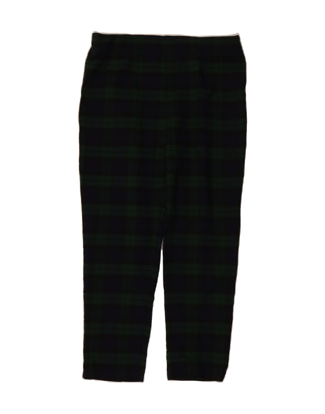 CHAPS Womens Slim Casual Trousers US 12 Large W32 L26 Navy Blue Check Vintage Chaps and Second-Hand Chaps from Messina Hembry 