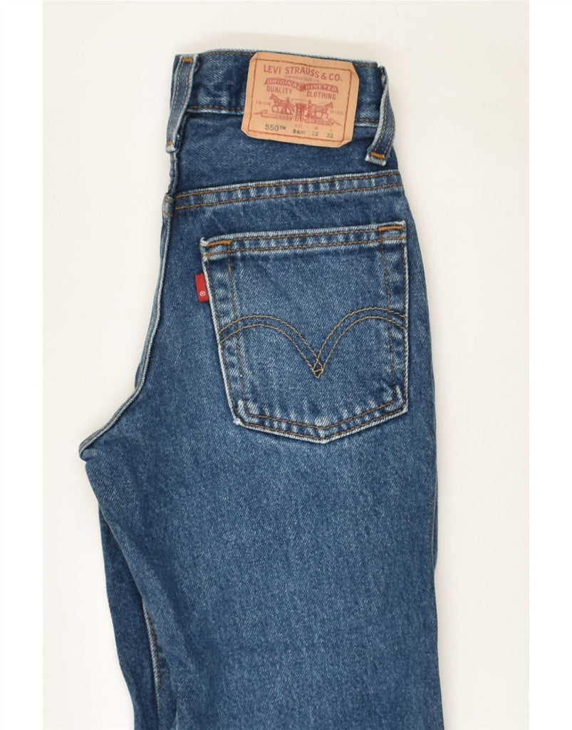 LEVI'S Boys 550 Straight Jeans 7-8 Years W22 L22  Navy Blue Cotton | Vintage Levi's | Thrift | Second-Hand Levi's | Used Clothing | Messina Hembry 