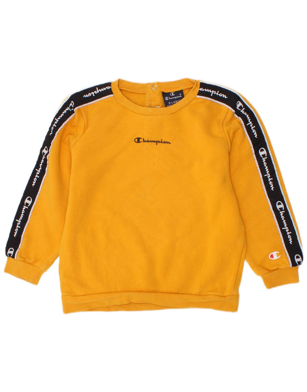 Champion Boys Graphic Sweatshirt Jumper 2-3 Years XL Yellow Colourblock