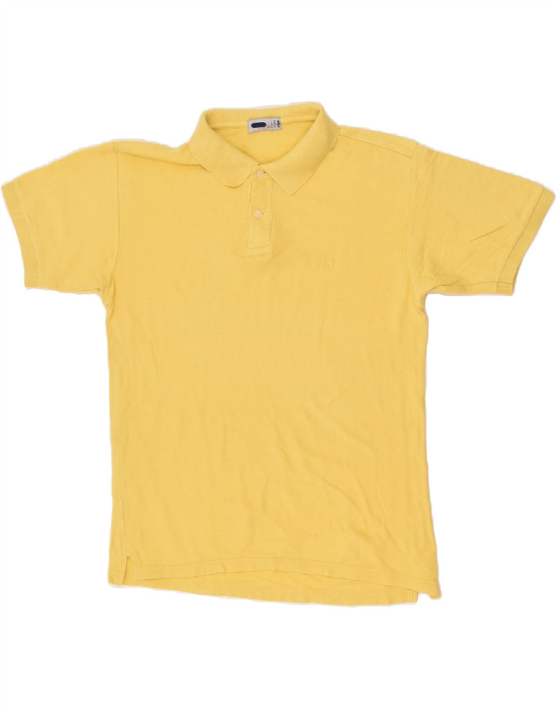 FILA Mens Polo Shirt Medium Yellow Cotton | Vintage Fila | Thrift | Second-Hand Fila | Used Clothing | Messina Hembry 