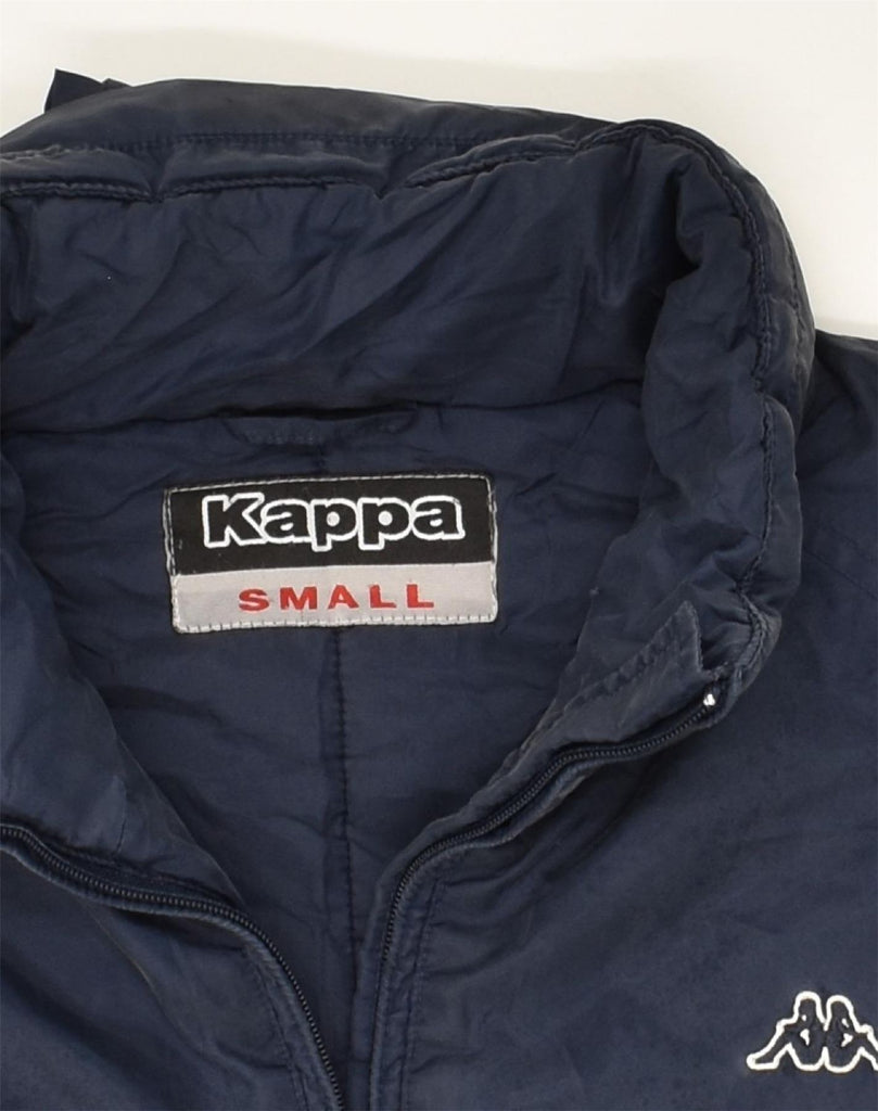 KAPPA Mens Hooded Padded Jacket UK 36 Small Navy Blue Polyamide | Vintage Kappa | Thrift | Second-Hand Kappa | Used Clothing | Messina Hembry 