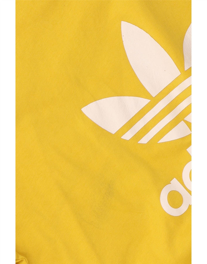 Adidas Mens Graphic T-Shirt Top Medium Yellow Cotton