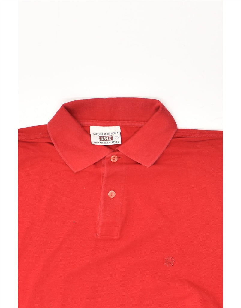 RIFLE Mens Polo Shirt XL Red Cotton | Vintage Rifle | Thrift | Second-Hand Rifle | Used Clothing | Messina Hembry 