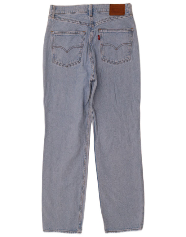 Levi's Womens High Waist Slim Straight Jeans W28 L28 Blue Cotton