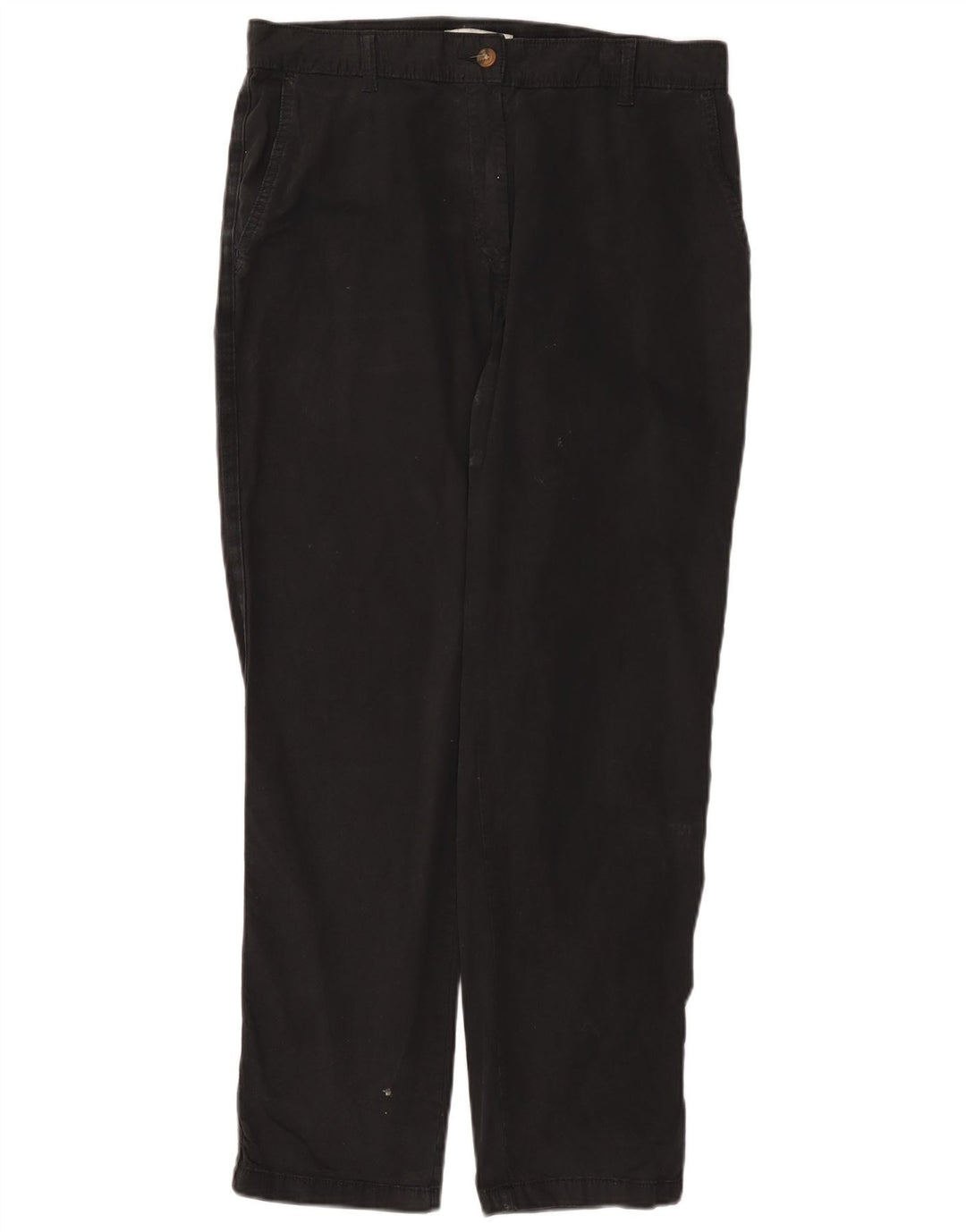 Marks & Spencer Womens Straight Chino Trousers UK 12 MediumW32 L29 Black