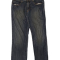 Trussardi Mens Straight Jeans W36 L30 Navy Blue Cotton