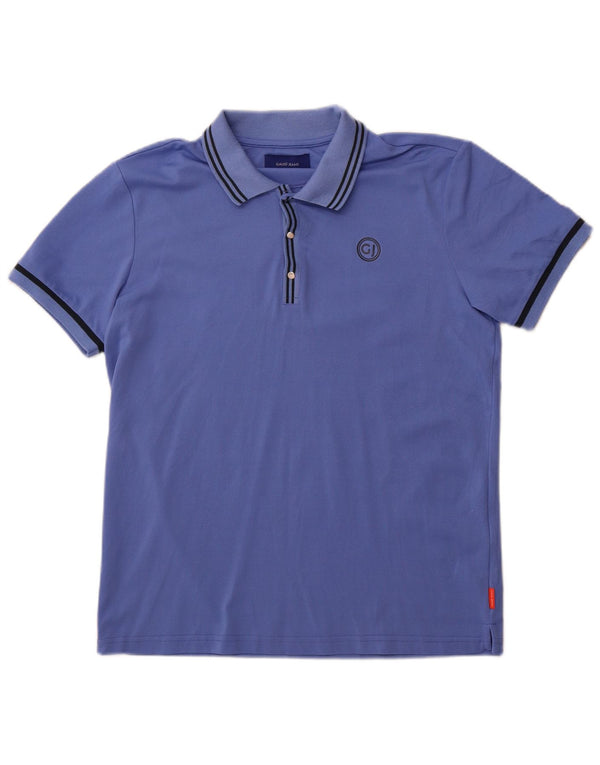 Gaudi Mens Polo Shirt Medium Blue Polyamide