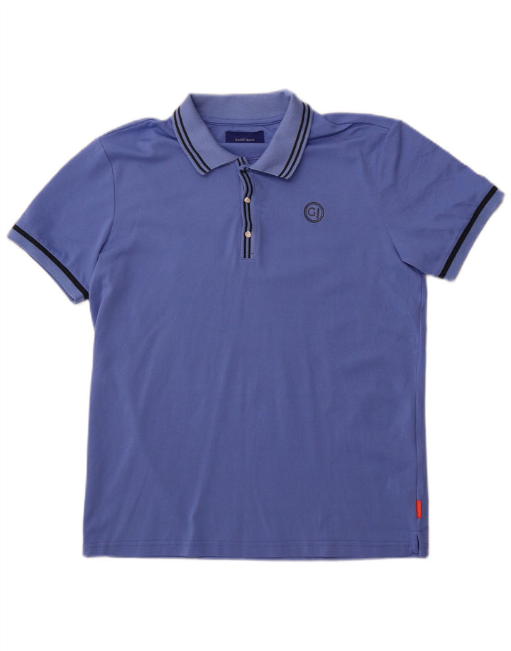 Gaudi Mens Polo Shirt Medium Blue Polyamide