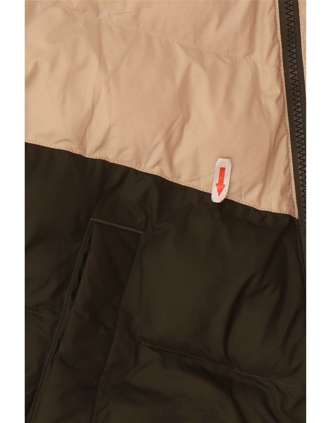 Nike Boys Hooded Padded Jacket 12-13 Years Large Green Colourblock