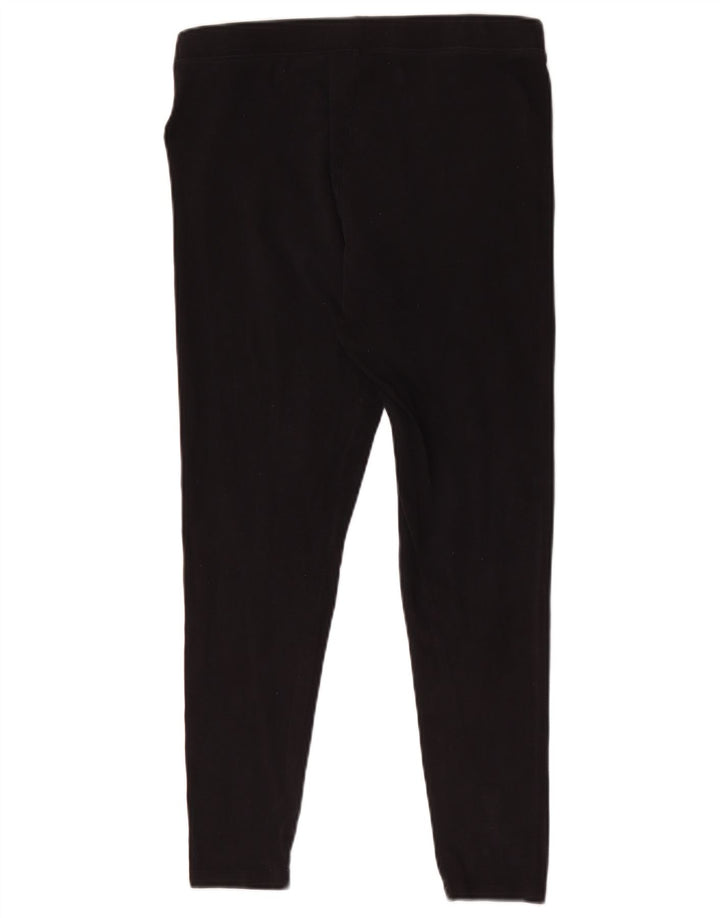 Marks & Spencer Womens Crop Leggings UK 12 Medium Black Cotton