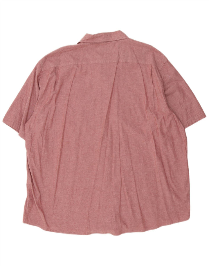 Wrangler Mens Short Sleeve Shirt 2XL Pink Cotton