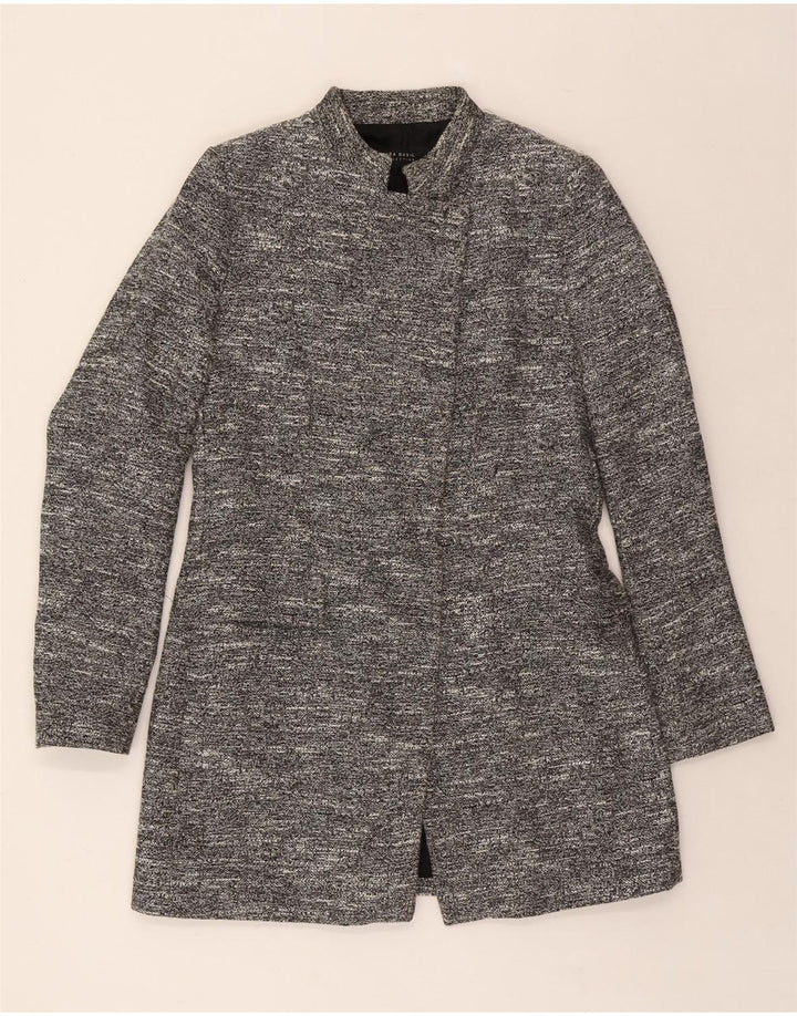 ZARA Womens Open Blazer Jacket UK 14 Large Grey Flecked Vintage Zara and Second-Hand Zara from Messina Hembry 