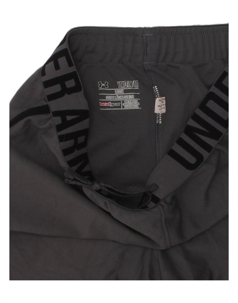 UNDER ARMOUR Boys Graphic Sport Shorts 9-10 Years Medium Grey | Vintage Under Armour | Thrift | Second-Hand Under Armour | Used Clothing | Messina Hembry 