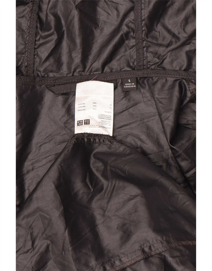 Uniqlo Womens Hooded Rain Jacket UK 10 Small Black Polyester