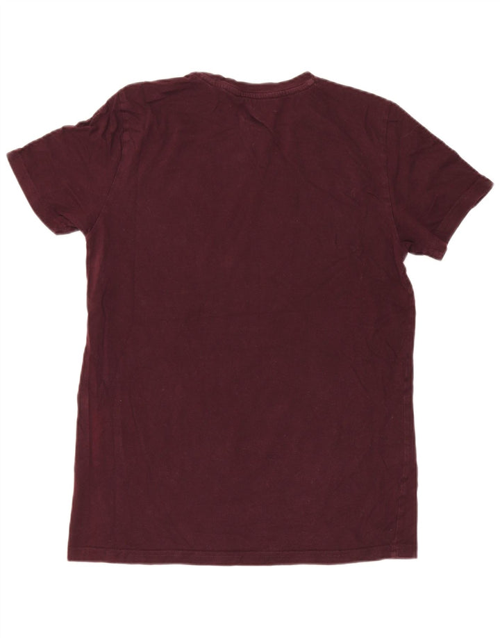 Fat Face Mens Graphic T-Shirt Top Small Burgundy Cotton