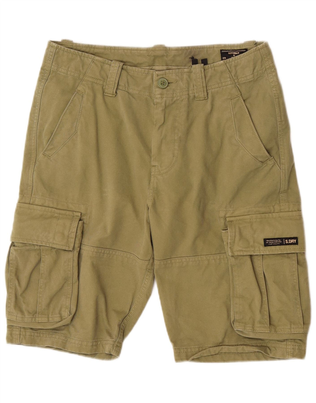 Superdry Mens Cargo Shorts W32 Medium Khaki Cotton